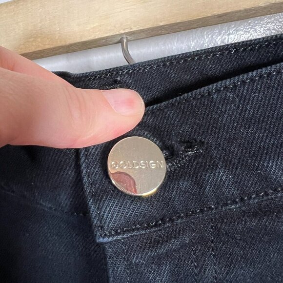 Goldsign Boot Cut Jeans Womens Size 30 Black High Rise High Waist Minimal - Picture 5 of 12